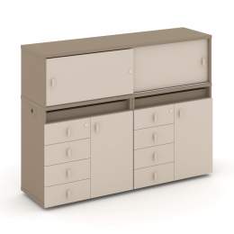 Набор 4 Тумба двойная с надставкой ES.NB.2N-4